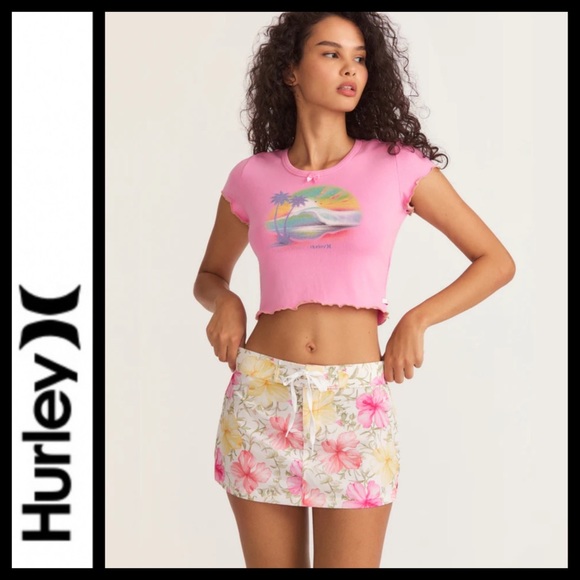 NWT LSF X Hurley Hibiscus Boardie Skirt - Picture 4 of 14